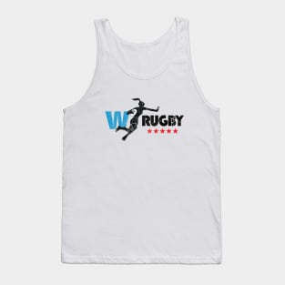 Womens Rugby - Dark Text distressed Tank Top